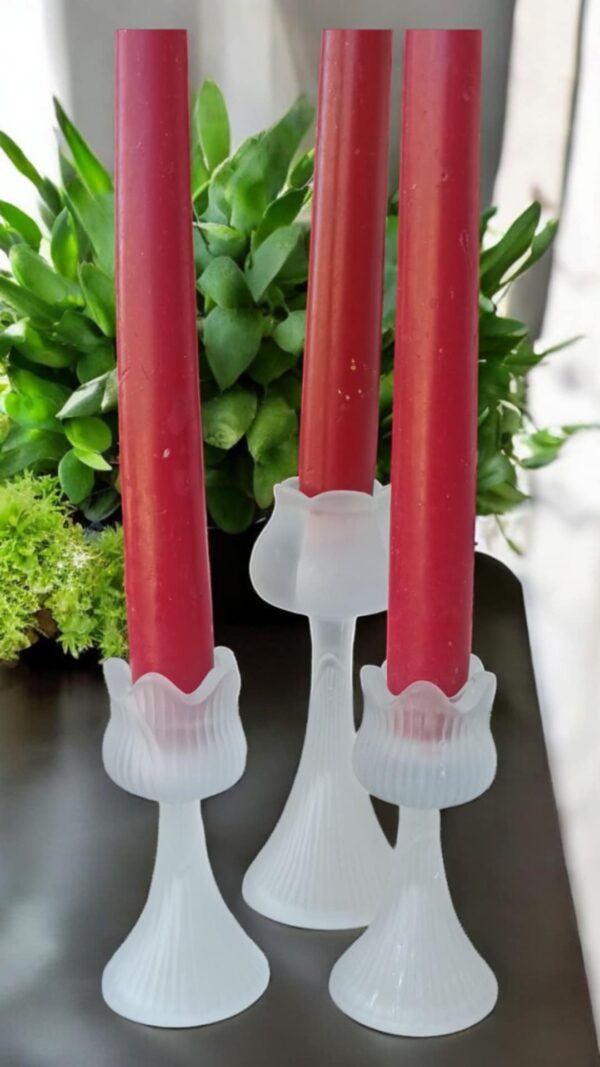 Kerzenhalter Glas Shabby Stabkerzen Dreier-set