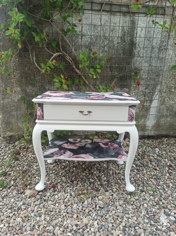 Beistelltisch Shabby Schublade Nachttisch Rosen Vintage Upcycling