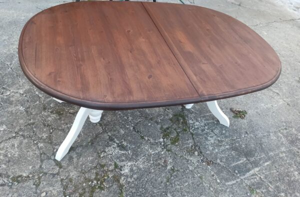 Esstisch Tisch Holz Natur Rustikal Kiefer Groß Ausziehbar Shabby Vintage Upcycling – Bild 5