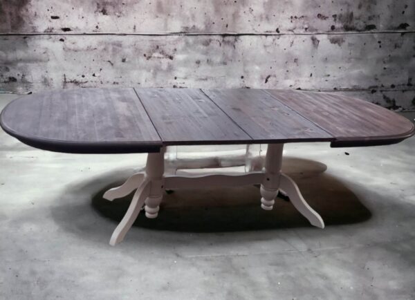 Esstisch Tisch Holz Natur Rustikal Kiefer Groß Ausziehbar Shabby Vintage Upcycling – Bild 6