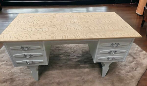 Tisch Schreibtisch Holztisch Shabby Tisch Strand Oskar Vintage Upcycling – Bild 3
