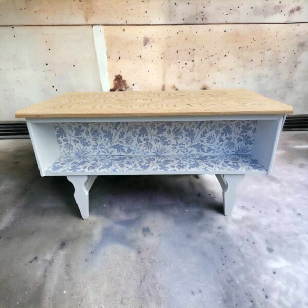 Tisch Schreibtisch Holztisch Shabby Tisch Strand Oskar Vintage Upcycling – Bild 4