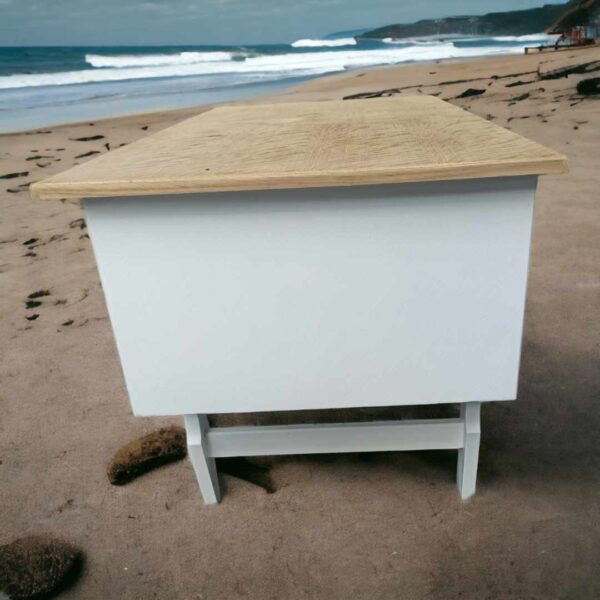 Tisch Schreibtisch Holztisch Shabby Tisch Strand Oskar Vintage Upcycling – Bild 6