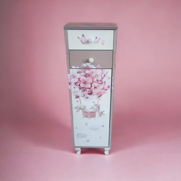 Kommode Schrank shabby Mädchen rosa weiß Kinderschrank Vintage Upcycling Franzi
