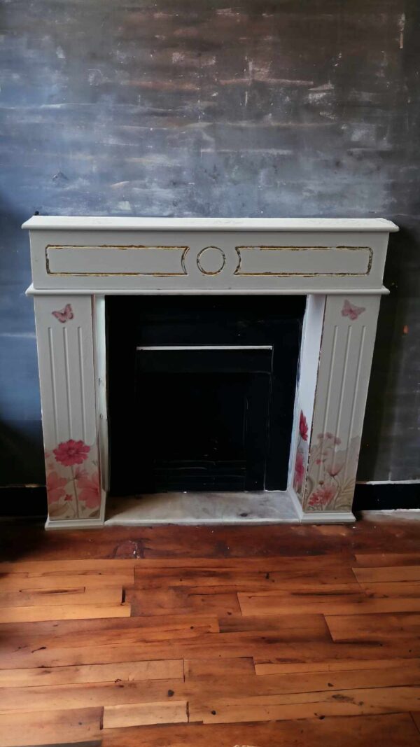Kaminumrandung Shabby Kamin Vintage Upcycling Kamila