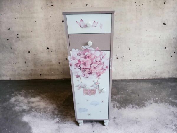 Kommode Schrank shabby Mädchen rosa weiß Kinderschrank Vintage Upcycling Franzi – Bild 5