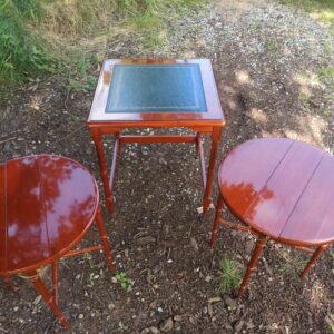 Tisch Beistelltisch Holztisch 3 in einem Schachteltisch Mahagoni Vintage Upcycling