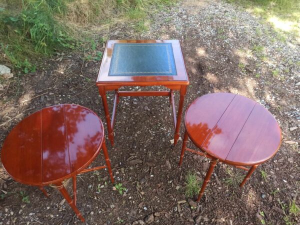 Tisch Beistelltisch Holztisch 3 in einem Schachteltisch Mahagoni Vintage Upcycling