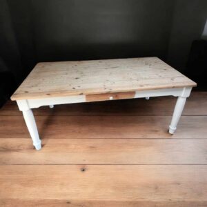 Esstisch Tisch Bauerntisch Holz Natur Rustikal Kiefer Groß Schubladen Vintage Upcycling Greta