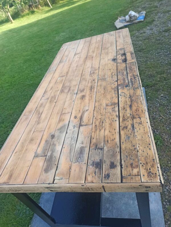 Eisentisch Arbeitstisch Loft Rustikal Tisch Holztisch Vintage Upcycling – Bild 7