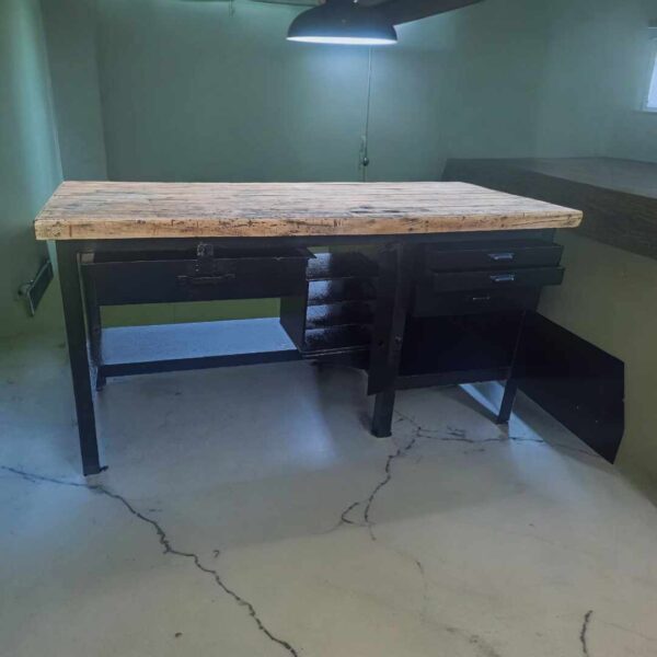 Eisentisch Arbeitstisch Loft Rustikal Tisch Holztisch Vintage Upcycling – Bild 9