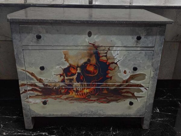 Kommode Sideboard Granitplatte Vintage Upcycling Gothic Alvin – Bild 4
