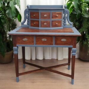 Schminktisch Tisch Schreibtisch Vintage Shabby Grau Vintage Upcycling