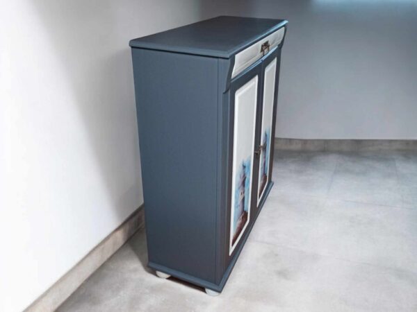 Vertiko Schrank Kommode Maritim Leuchttürme Shabby Vintage Upcycling – Bild 3