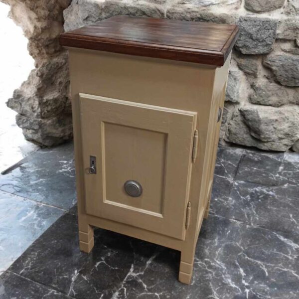 Schrank Kommode Kühlschrank Regal Antik Shabby Vintage Creme Vintage Upcycling – Bild 5
