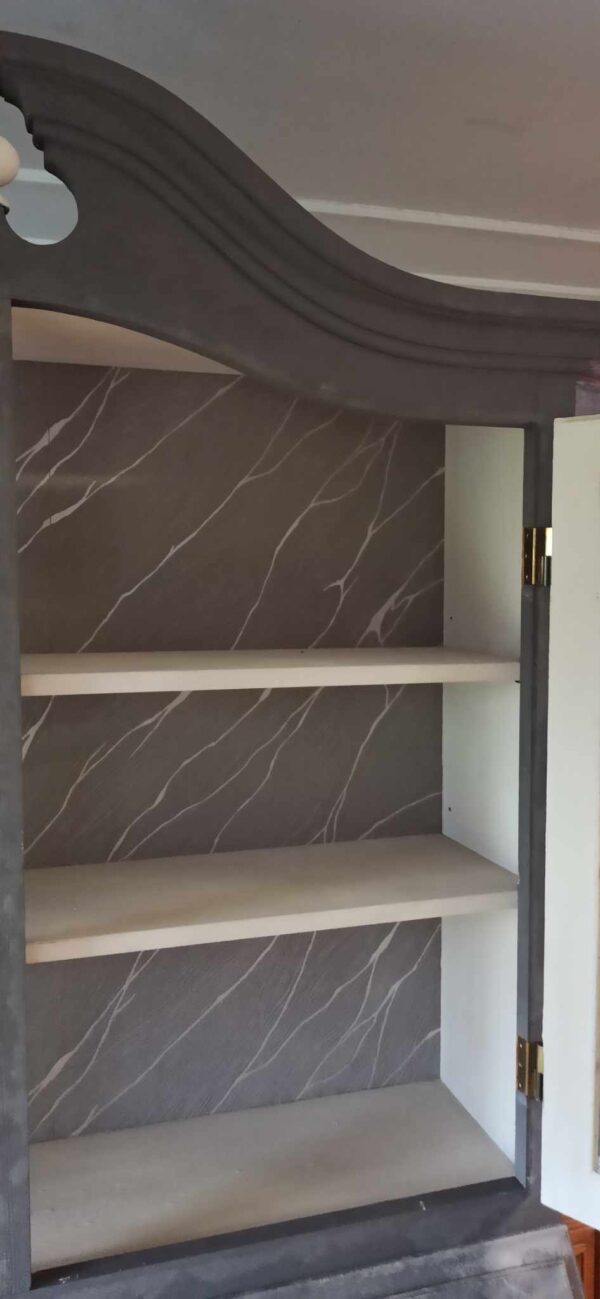 Sekretär Schreibtisch Licht Frau Vitrine Shabby Vintage Upcycling – Bild 15