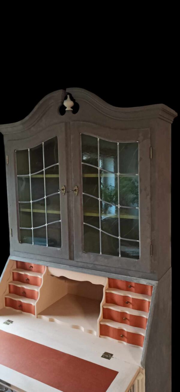 Sekretär Schreibtisch Licht Frau Vitrine Shabby Vintage Upcycling – Bild 4