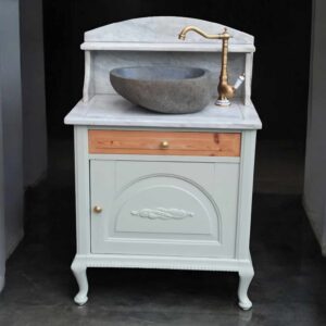 Waschtisch Tisch Steinbecken Shabby Marmor Mintgrün Vintage Upcycling Alma