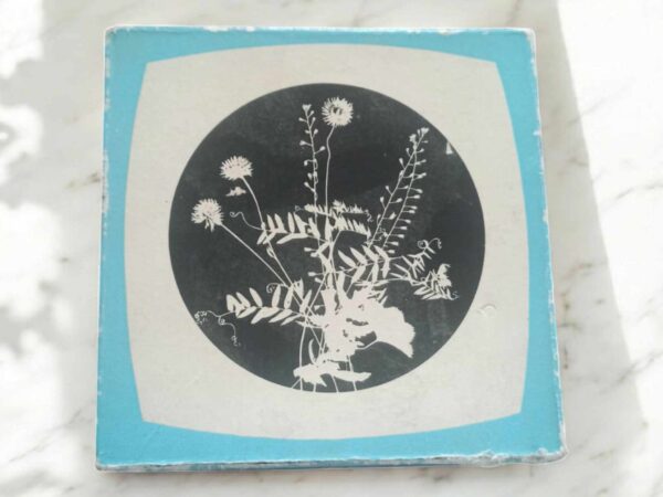 Glasuntersätzer Retro Vintage DDR Plastik schwarz weiß – Bild 4