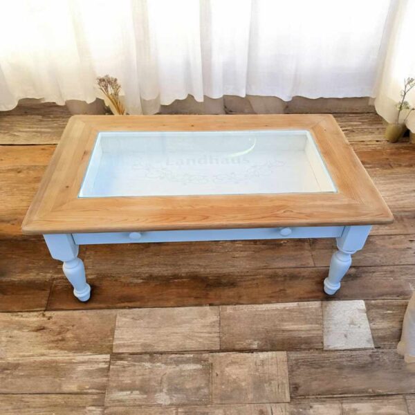 Tisch Couchtisch Shabby weiß shabby landhaus Vintage Upcycling – Bild 3