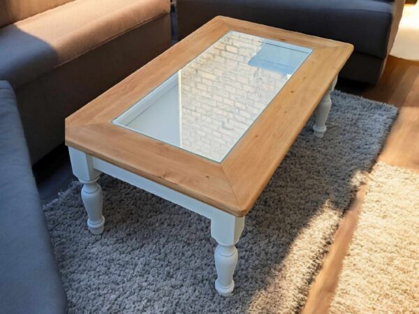 Tisch Couchtisch Shabby weiß shabby landhaus Vintage Upcycling – Bild 6