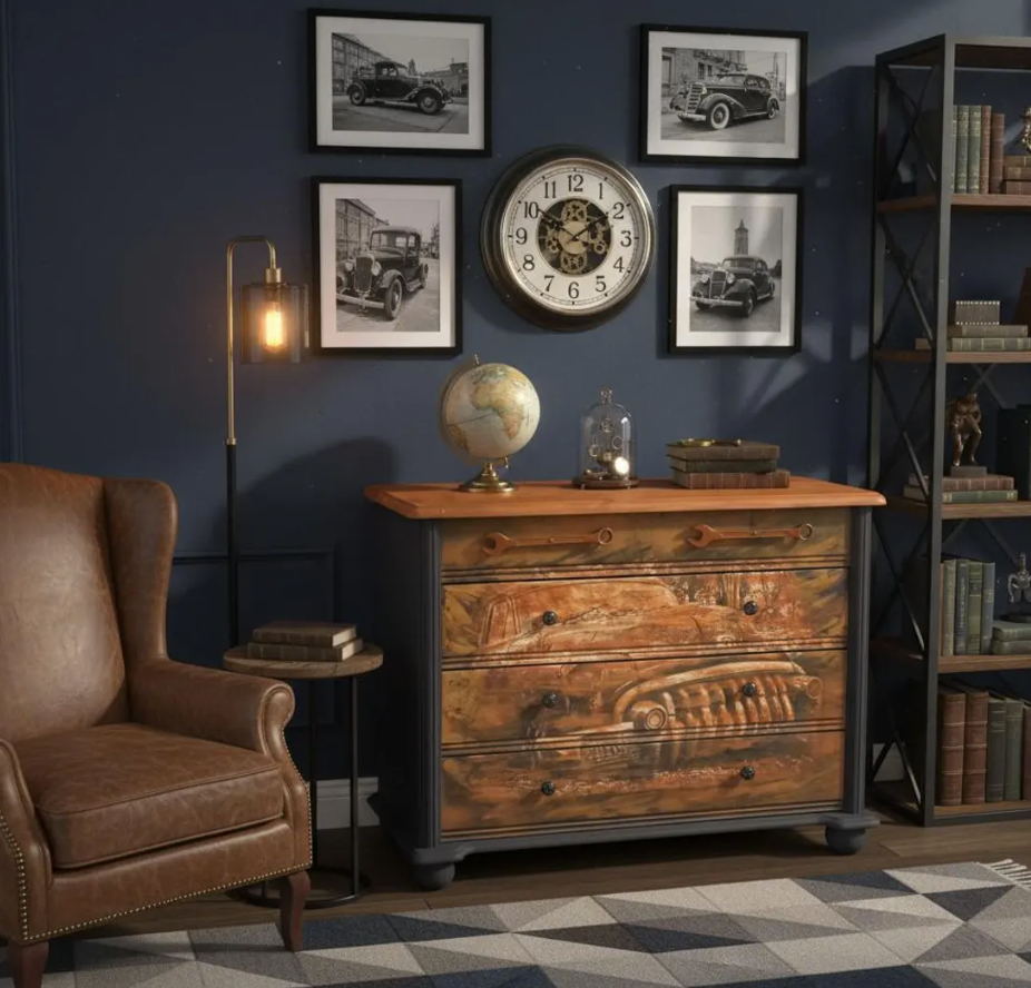 Vintage Kommode „Klaus“ – industrielles Upcycling Unikat