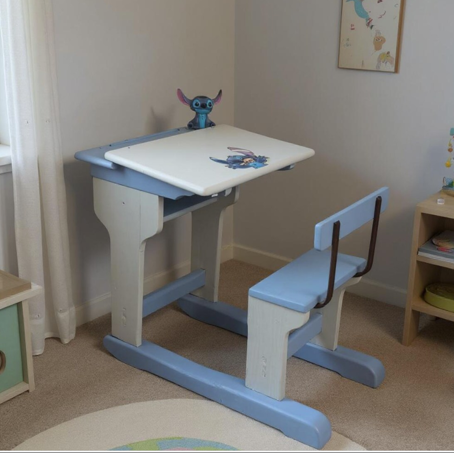 Vintage Schulbank „Anne“ – nostalgische Kinderbank