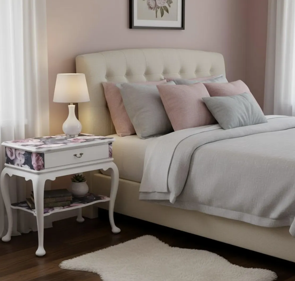 Vintage Kommode „Petra“ – kleine Beistellkommode auf Füßen – Bild 11