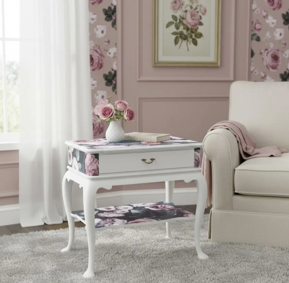 Vintage Kommode „Petra“ – kleine Beistellkommode auf Füßen