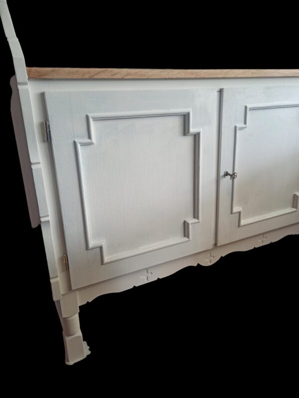 Schrank Regal weiß Shabby natur Tapete Vintage Upcycling Mary – Bild 7