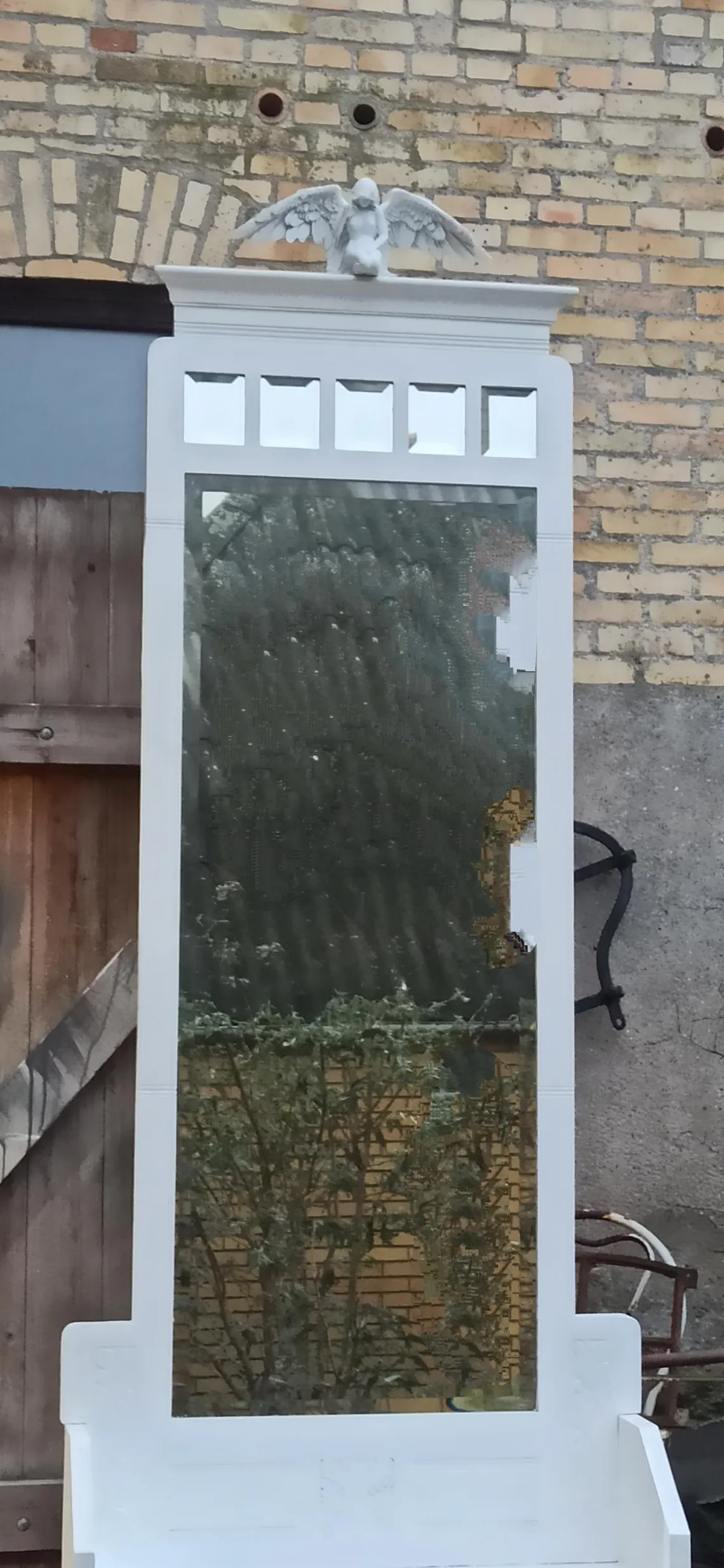 Vintage Upcycling Standspiegel Spiegel Shabby Engel Gabriella – Bild 5