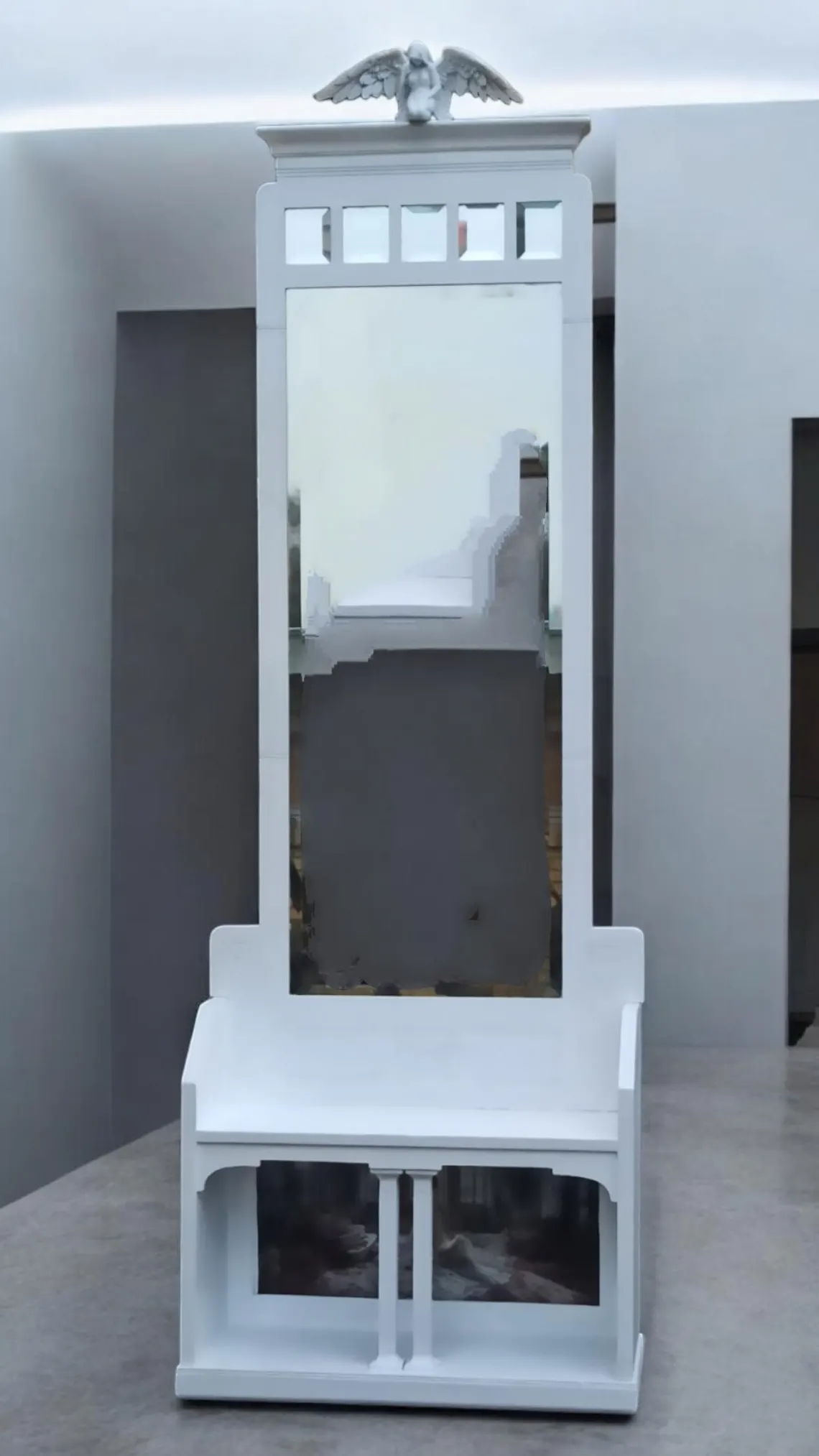 Vintage Upcycling Standspiegel Spiegel Shabby Engel Gabriella – Bild 6