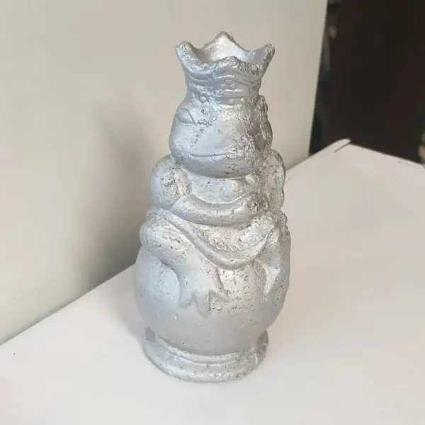 Frosch Silber Garten Kugel Figur Shabby Deko – Bild 2