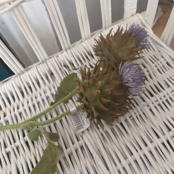 Distel Zweig lila Künstlich Seidenblumen – Bild 4