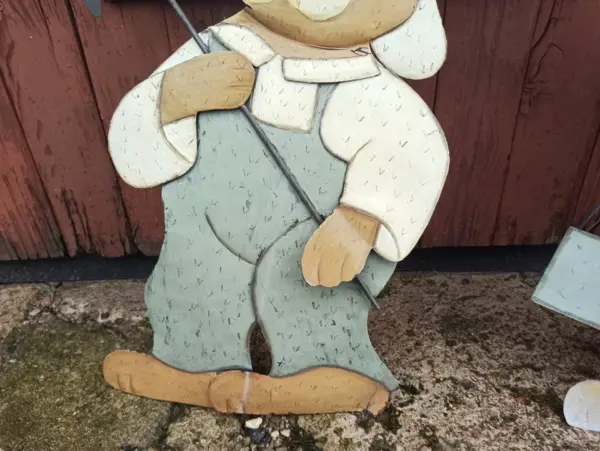 Hasenpaar Blech Ostern Frühling Hase Garten Deko Shabby – Bild 4