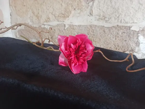 Seerose Einzelstiel rosa  Künstlich Seidenblumen – Bild 3