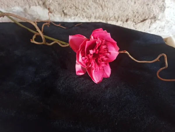 Seerose Einzelstiel rosa  Künstlich Seidenblumen – Bild 4