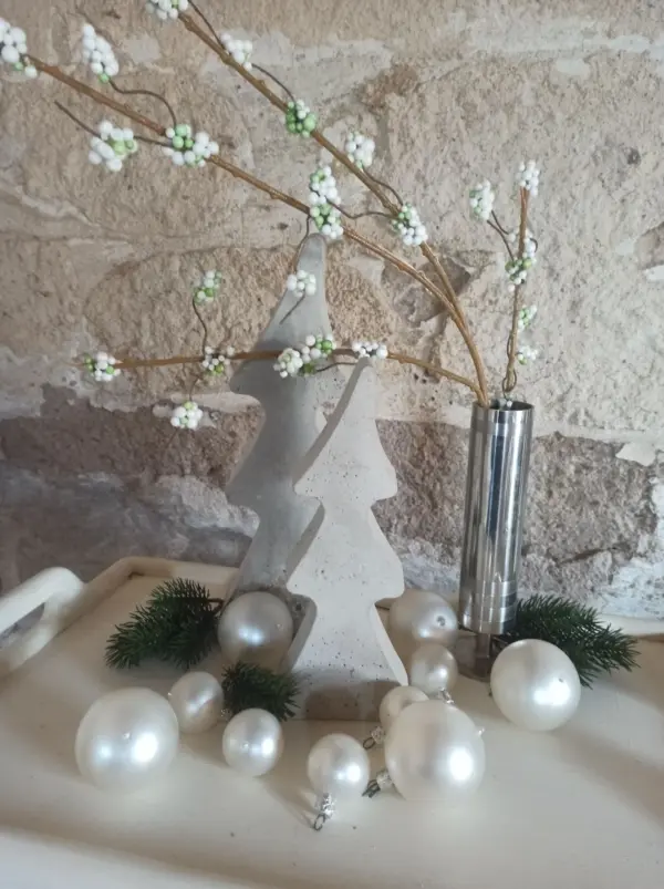 Vase Einzelvase Vintage Silber Metall – Bild 5