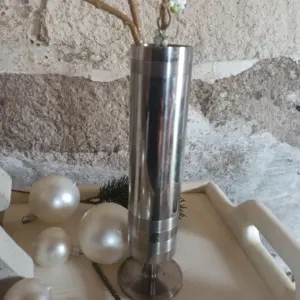 Vase Einzelvase Vintage Silber Metall