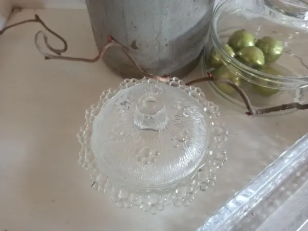 Schale Glas Vintage Deckelschale Bonbon Dose Deckeldose – Bild 3