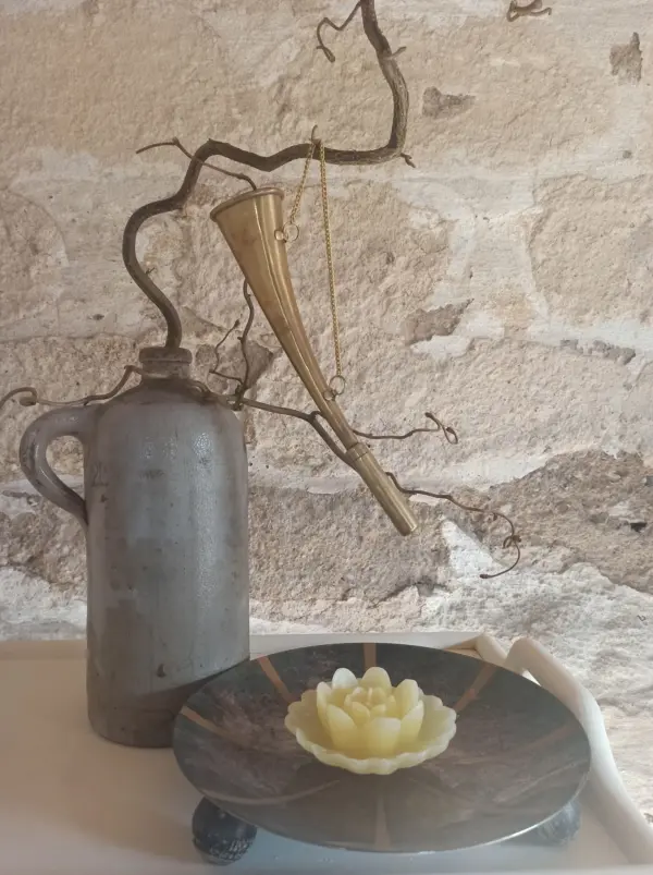Schale von WMF versilbert auf Holzfüßen – Bild 4