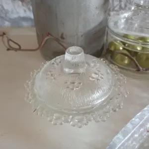 Schale Glas Vintage Deckelschale Bonbon Dose Deckeldose
