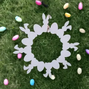 Kranz Ostern Holz Weiß