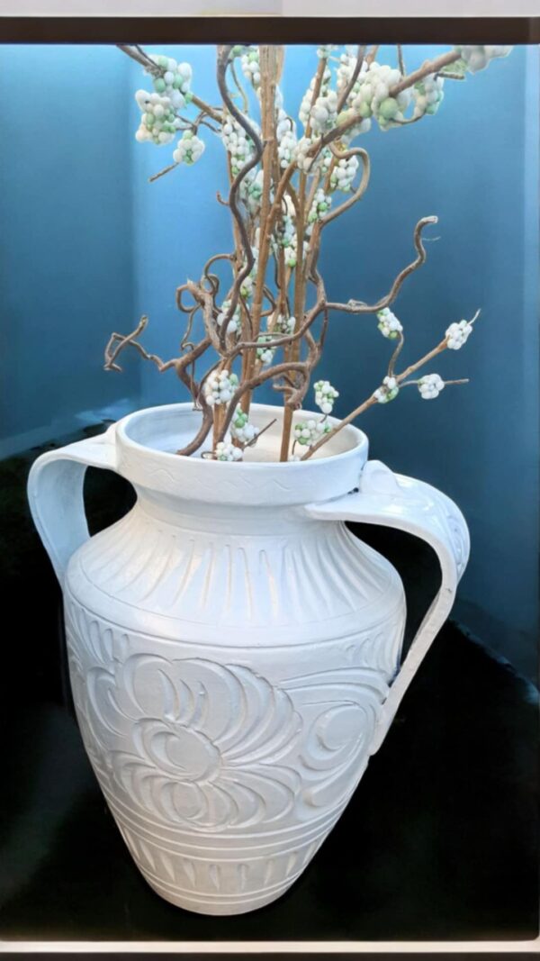 Vase Bodenvase Keramik Shabby – Bild 4