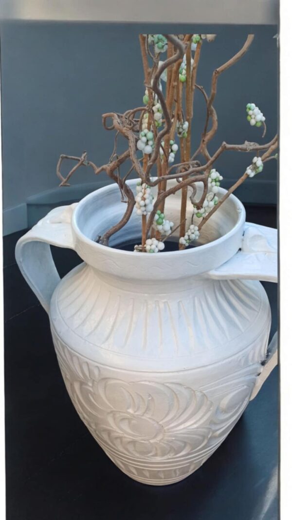 Vase Bodenvase Keramik Shabby – Bild 2