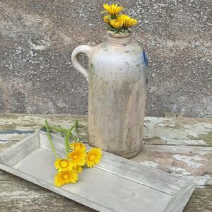 Steingut Flasche Patina Krug Vintage upcycling Shabby