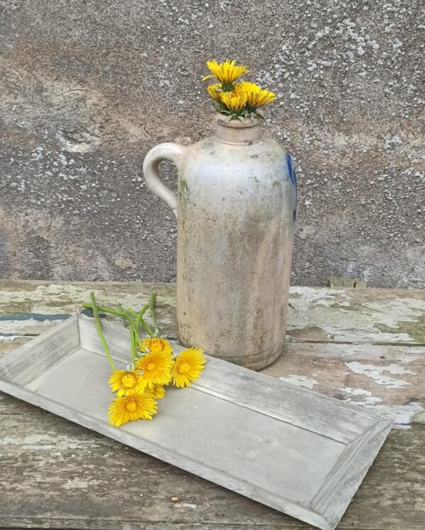 Steingut Flasche Patina Krug Vintage upcycling Shabby