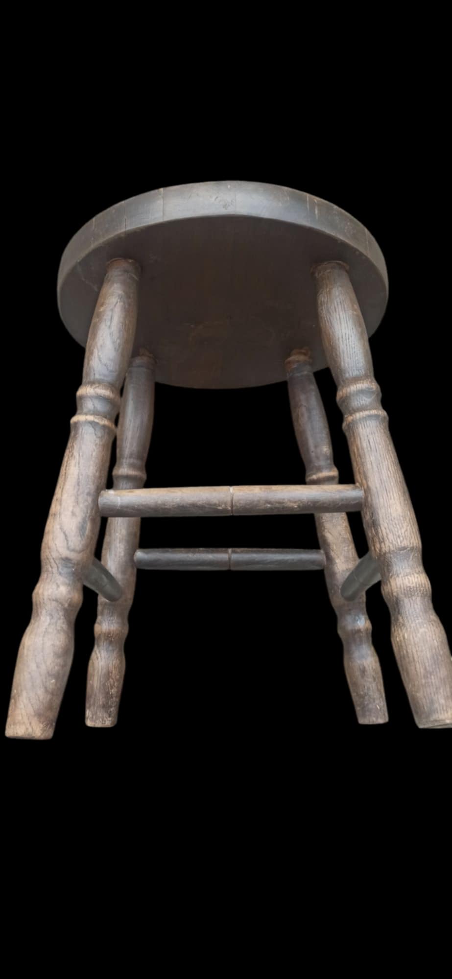 Milchhocker Holzschemel Hocker Alt Shabby Upcycling Emil – Bild 2