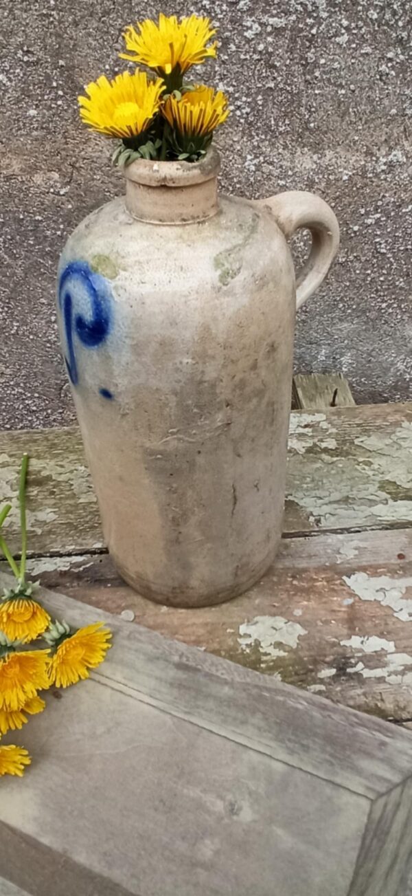 Steingut Flasche Patina Krug Vintage upcycling Shabby – Bild 7