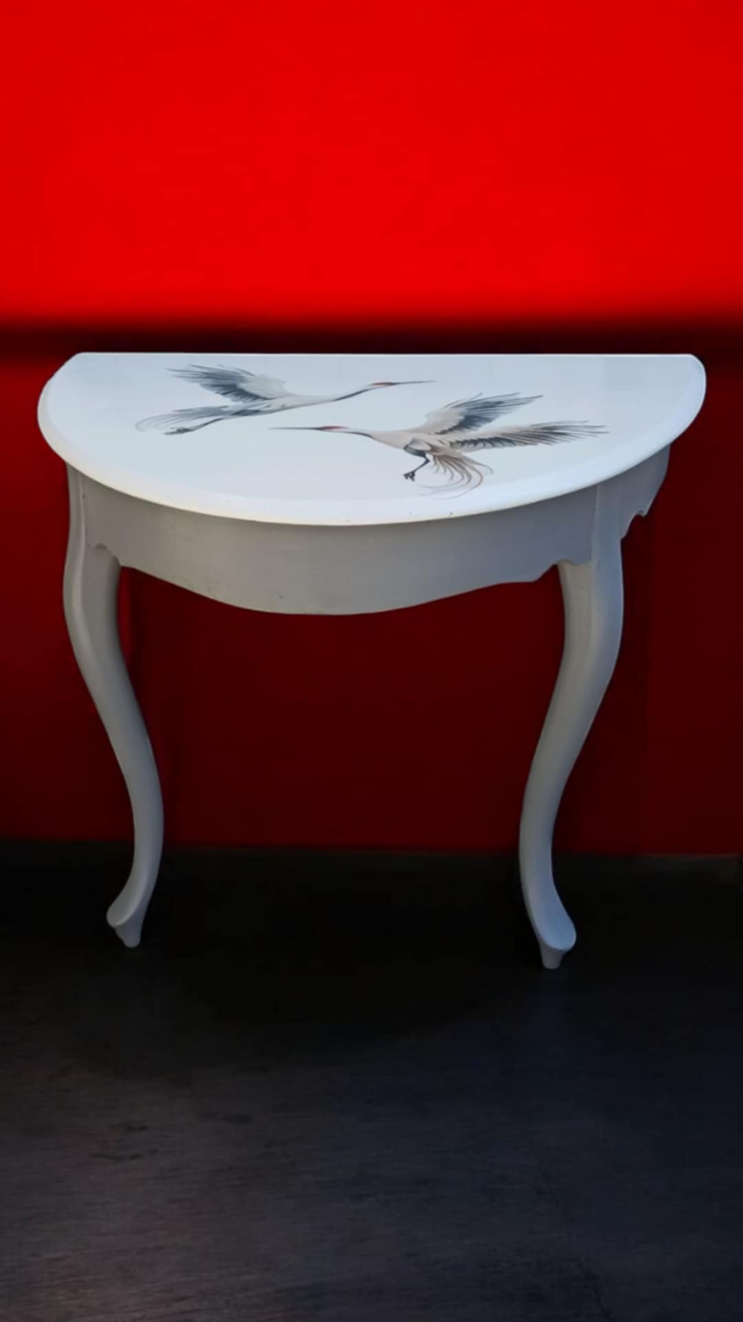 Tisch Holztisch Kranich Lilu Shabby Vintage Upcycling – Bild 5